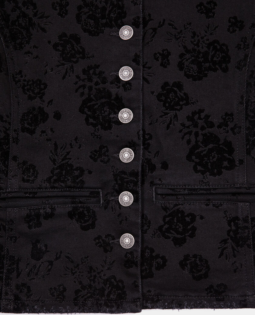 The Kooples FEMME BLACK veste en denim noir