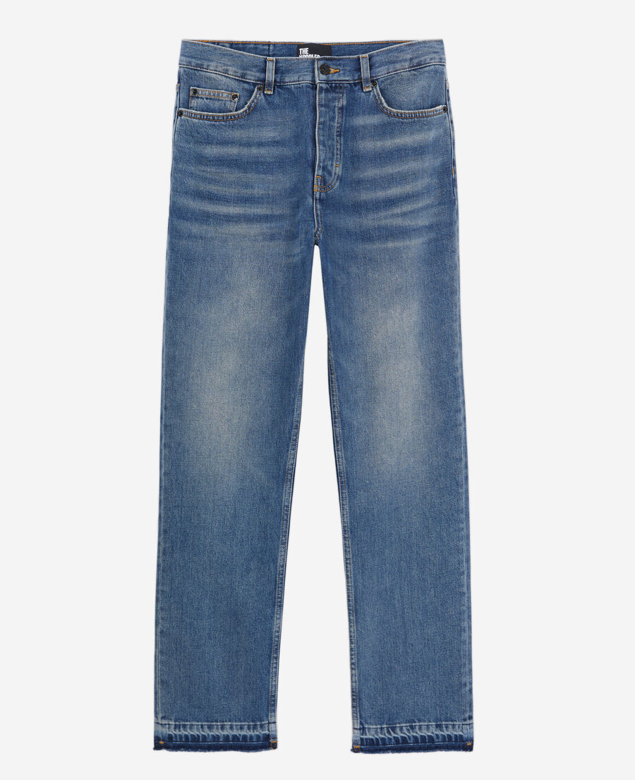 straight blue jeans