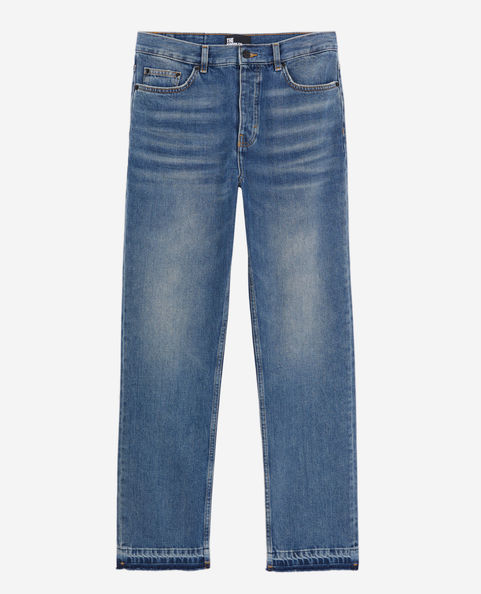 Blaue Jeans mit geradem Bein, BLUE, hi-res image number null