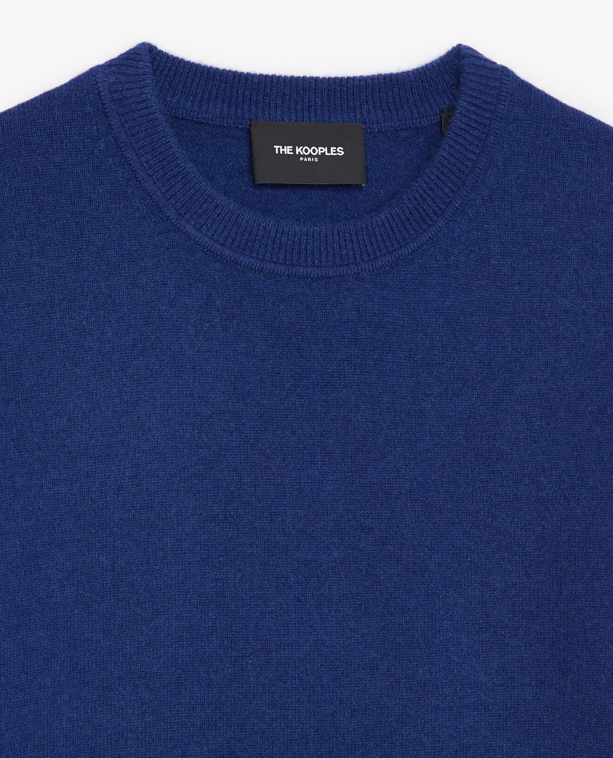 Blue cashmere sweater with short sleeves, BLUE, hi-res image number null