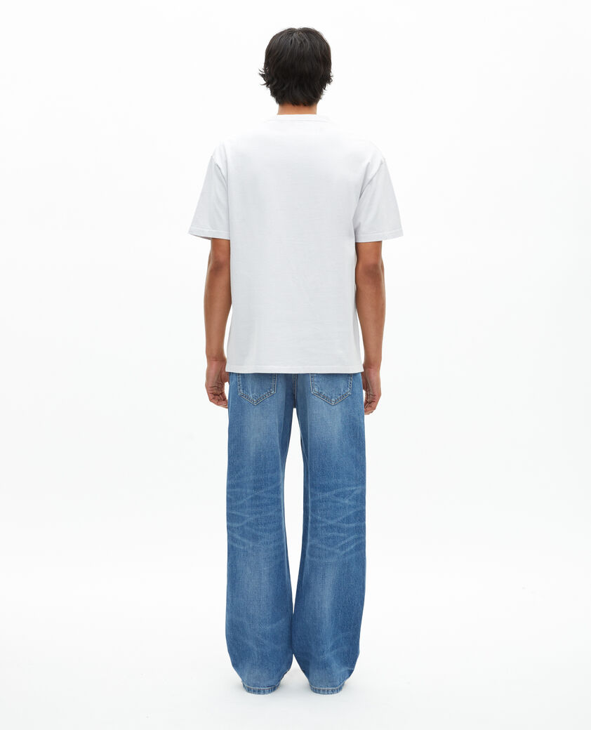 The Kooples MEN LIGHT GREY t-shirt with grey screen print