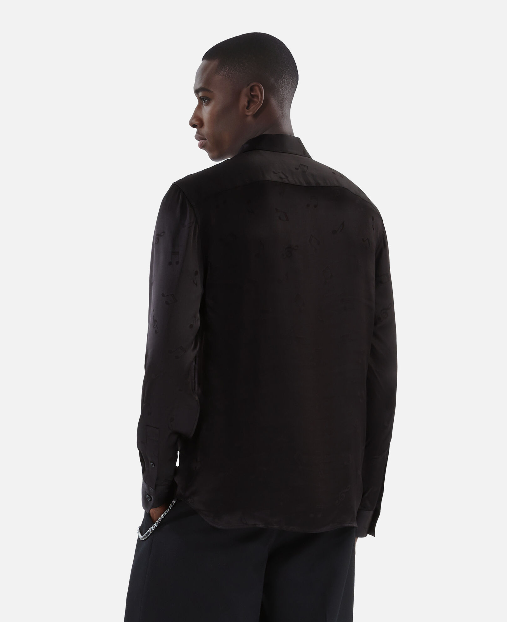The Kooples HOMME BLACK chemise jacquard musique noire