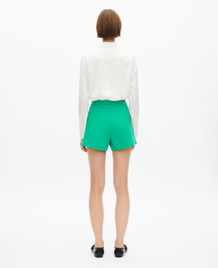 The Kooples FEMME GREEN short tailleur vert en cr&ecirc;pe