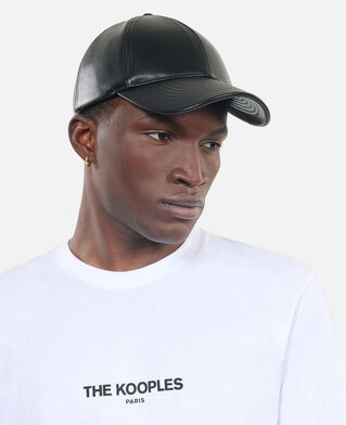 The Kooples M BLACK black leather cap