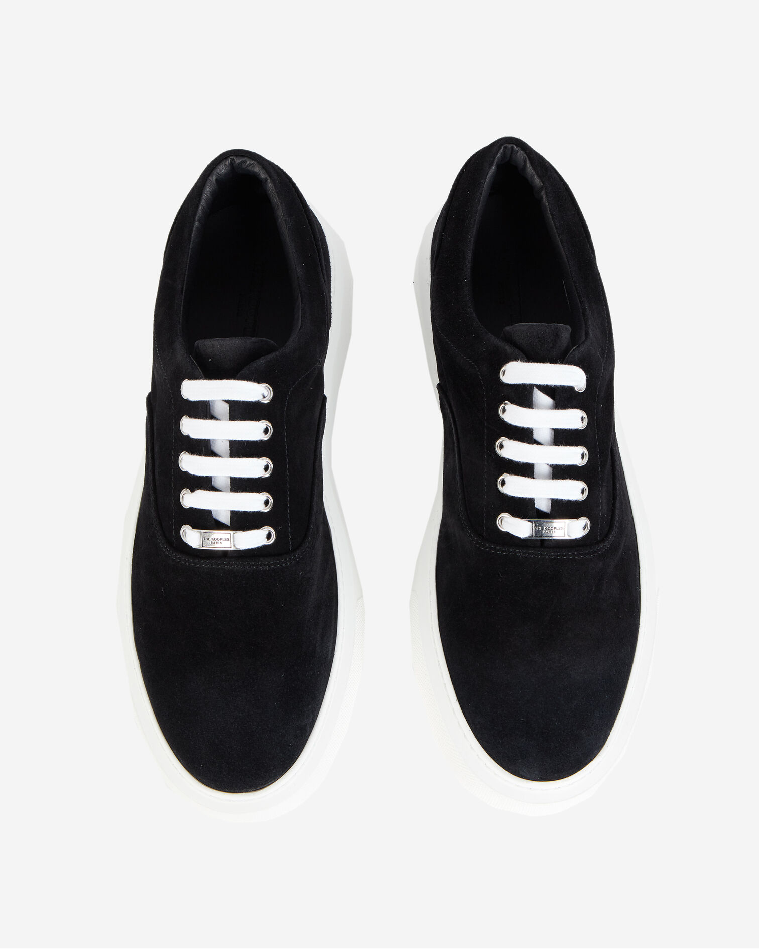 Black trainers with contrasting sole, BLACK, hi-res image number null