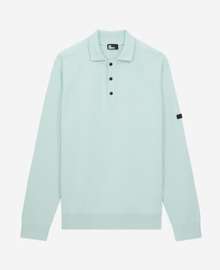 The Kooples HERREN OCEAN grünes poloshirt aus strick