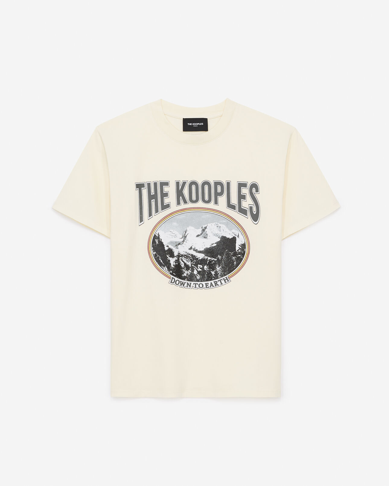 The Kooples WOMEN ECRU ecru t-shirt with mountain print