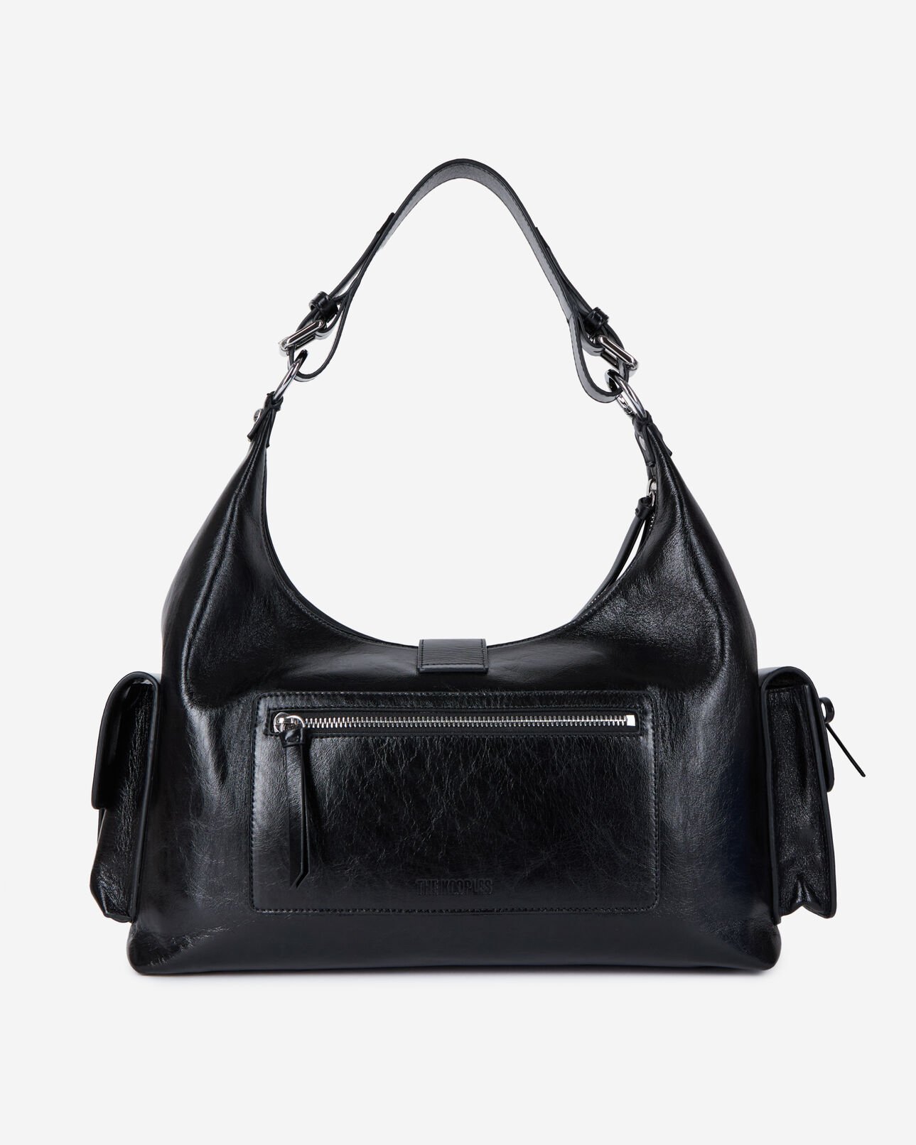 The Kooples WOMEN BLACK black leather amelia xl bag