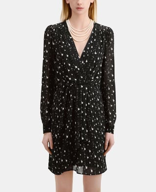 The Kooples FEMME BLACK WHITE robe courte imprimée