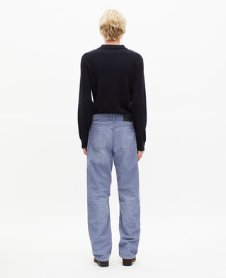 The Kooples HERREN BLUE gerade geschnittene jeans aus blauem cord