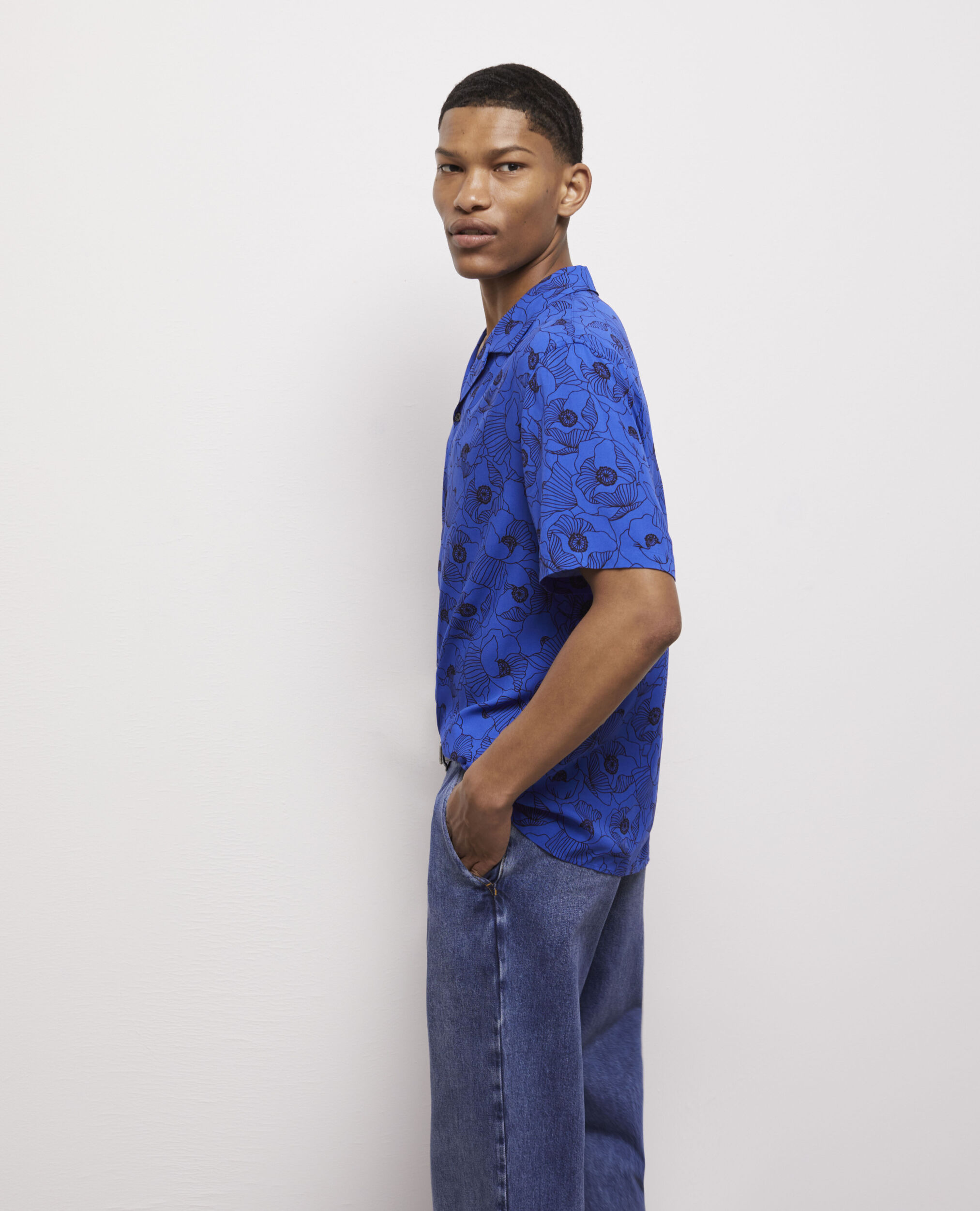 Chemise imprimée, BLUE, hi-res image number null