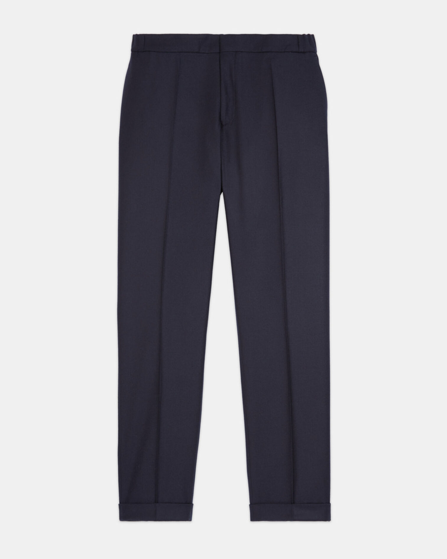Navy blue wool suit pants, NAVY, hi-res image number null