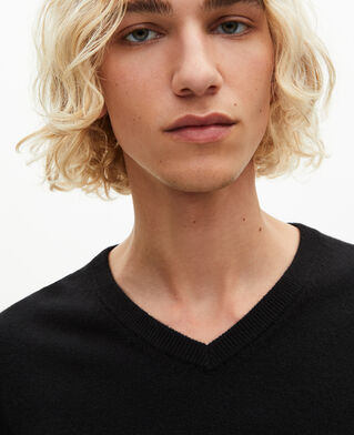 The Kooples MEN BLACK black cashmere v-neck sweater