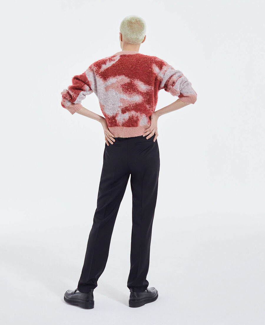 The Kooples F PINK round neck jumper with faded pattern