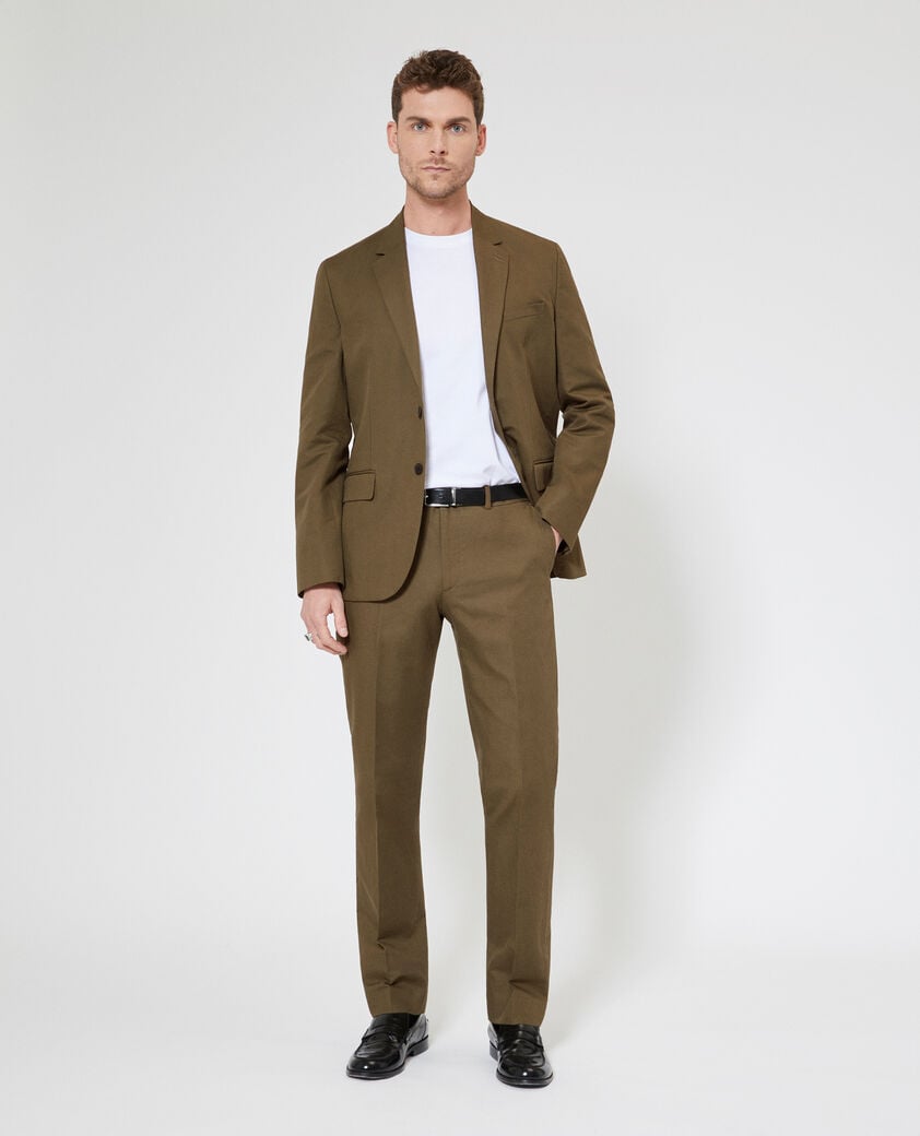 The Kooples HOMME KAKI pantalon de costume droit kaki