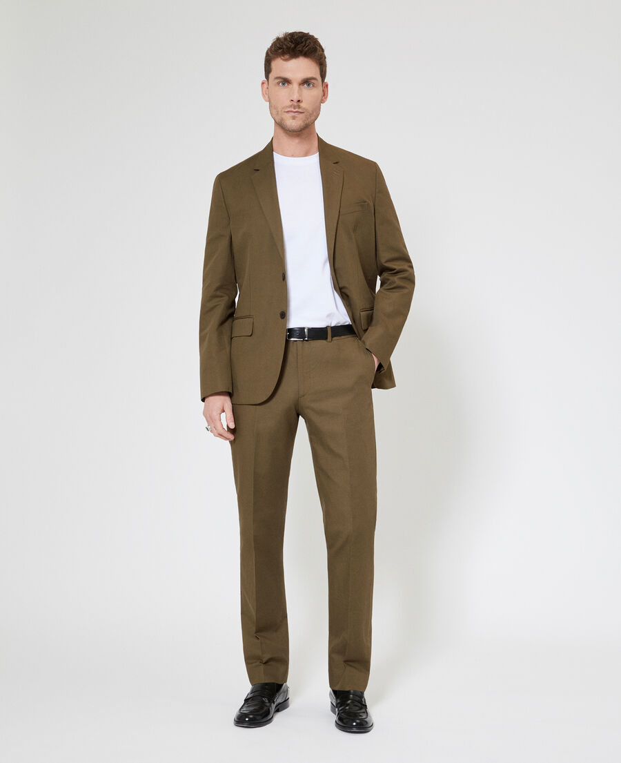 The Kooples HOMME KAKI pantalon de costume droit kaki
