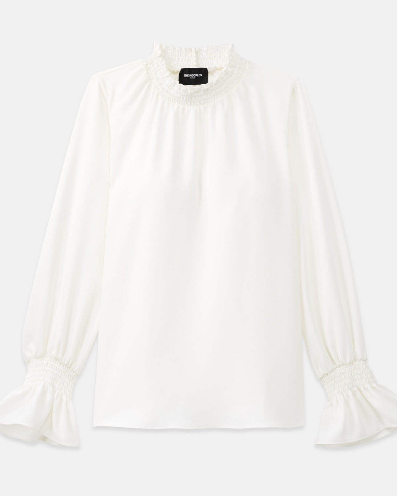 The Kooples WOMEN OFF WHITE crepe fabric blouse