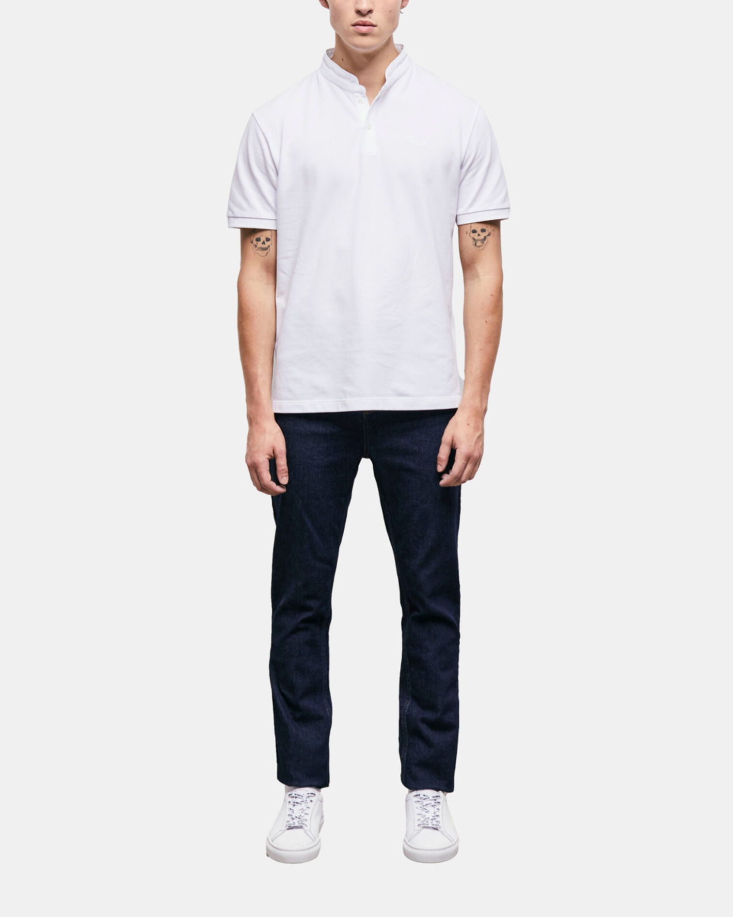 Weißes Poloshirt, SNOW WHITE, hi-res image number null