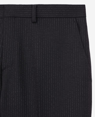 The Kooples HERREN BLACK-ECRU schwarze anzughose mit streifen