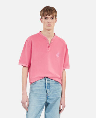 The Kooples H SWEET PINK pink piqué cotton polo t-shirt