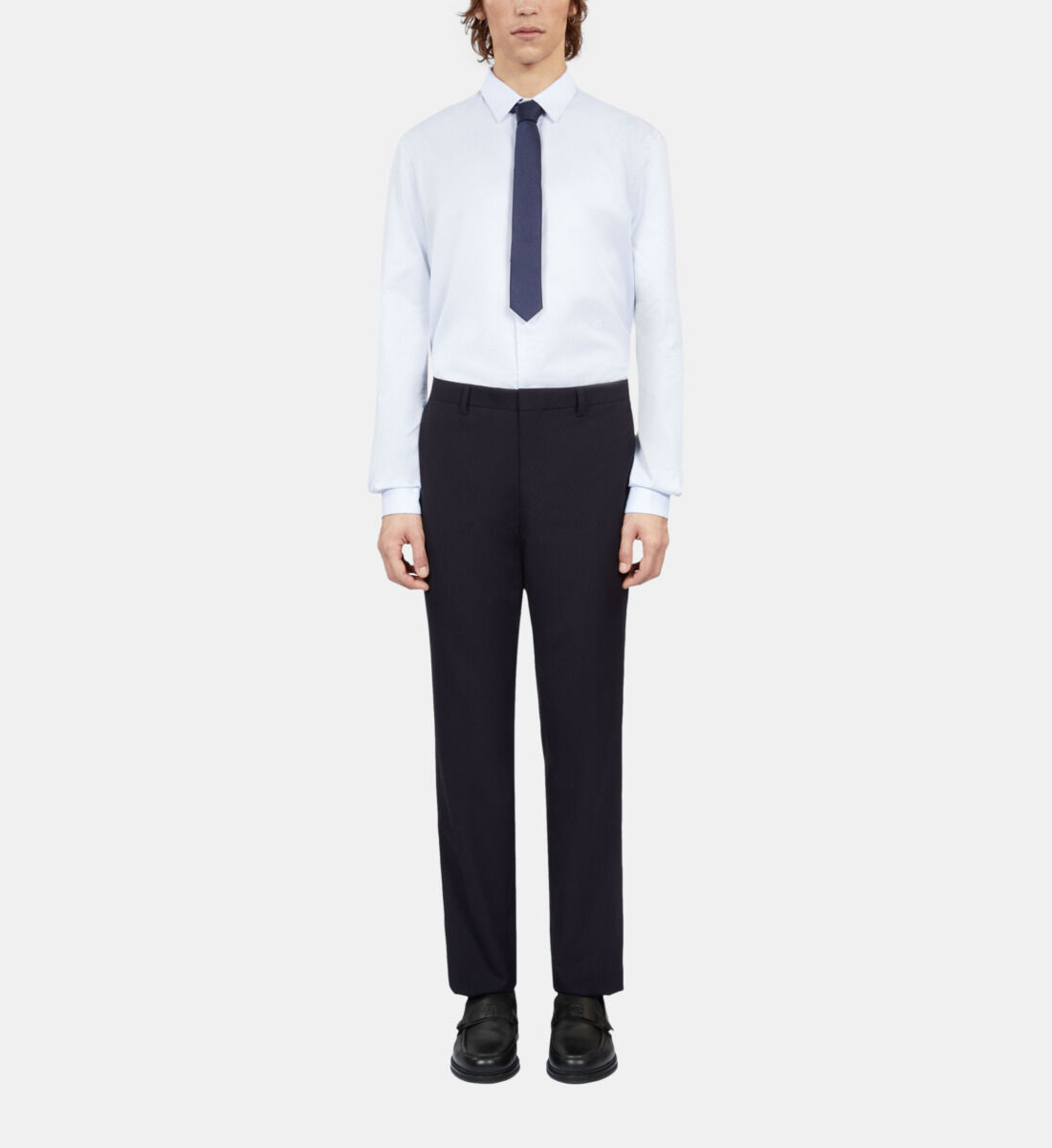 Navy blue wool suit trousers| The Kooples