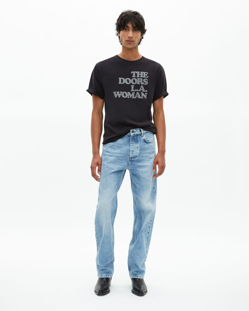 The Kooples MIXTE BLACK WASHED t-shirt the doors x the kooples noir