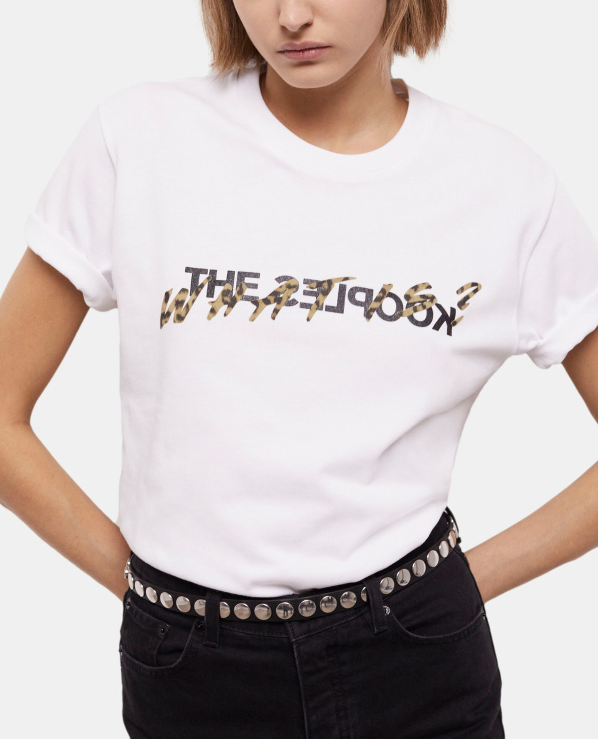 Women's white what is t-shirt, SNOW WHITE, hi-res image number null