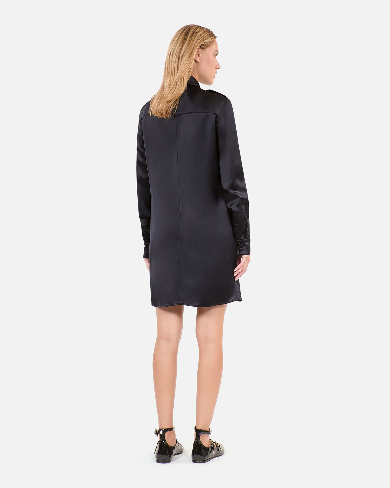 The Kooples FEMME NAVY robe saharienne courte bleu marine