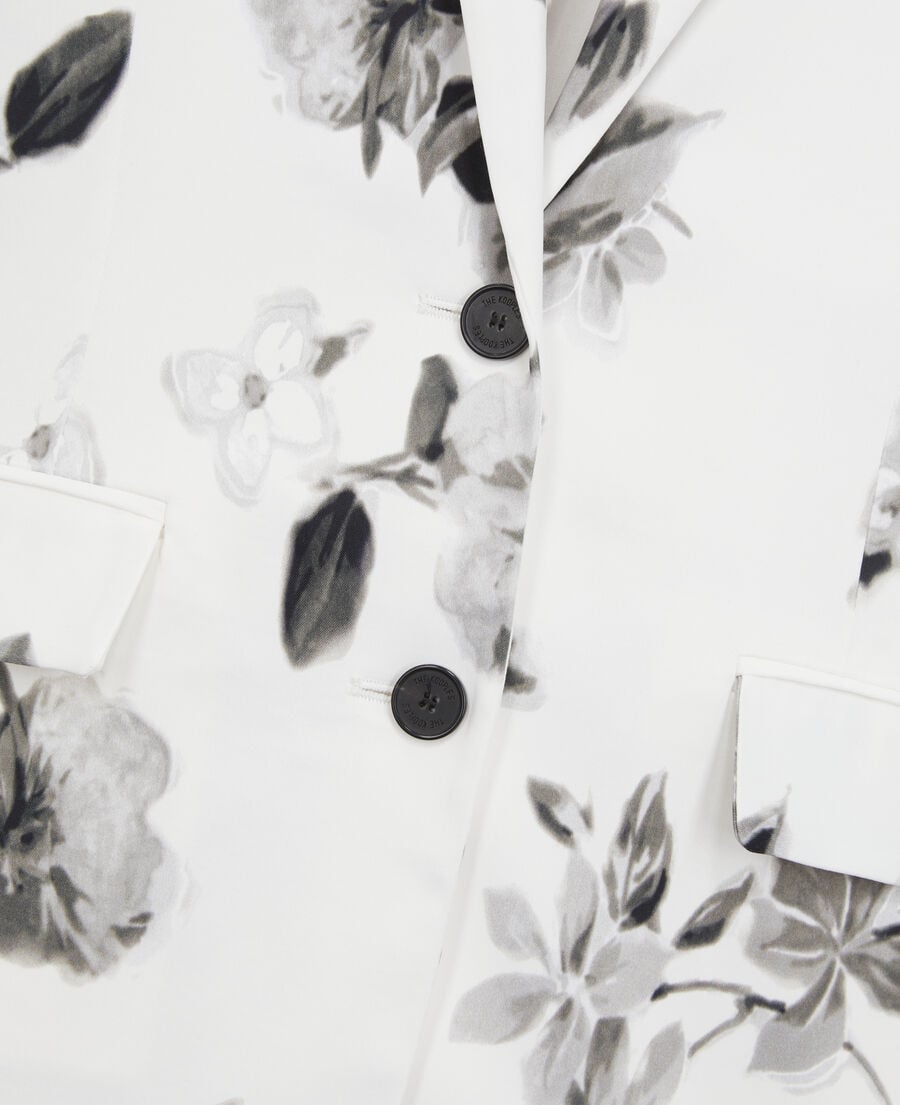 The Kooples FEMME ECRU veste tailleur imprimée