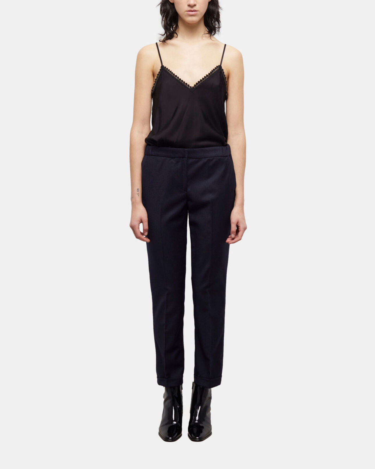 The Kooples DAMEN NAVY blaue anzughose aus wolle