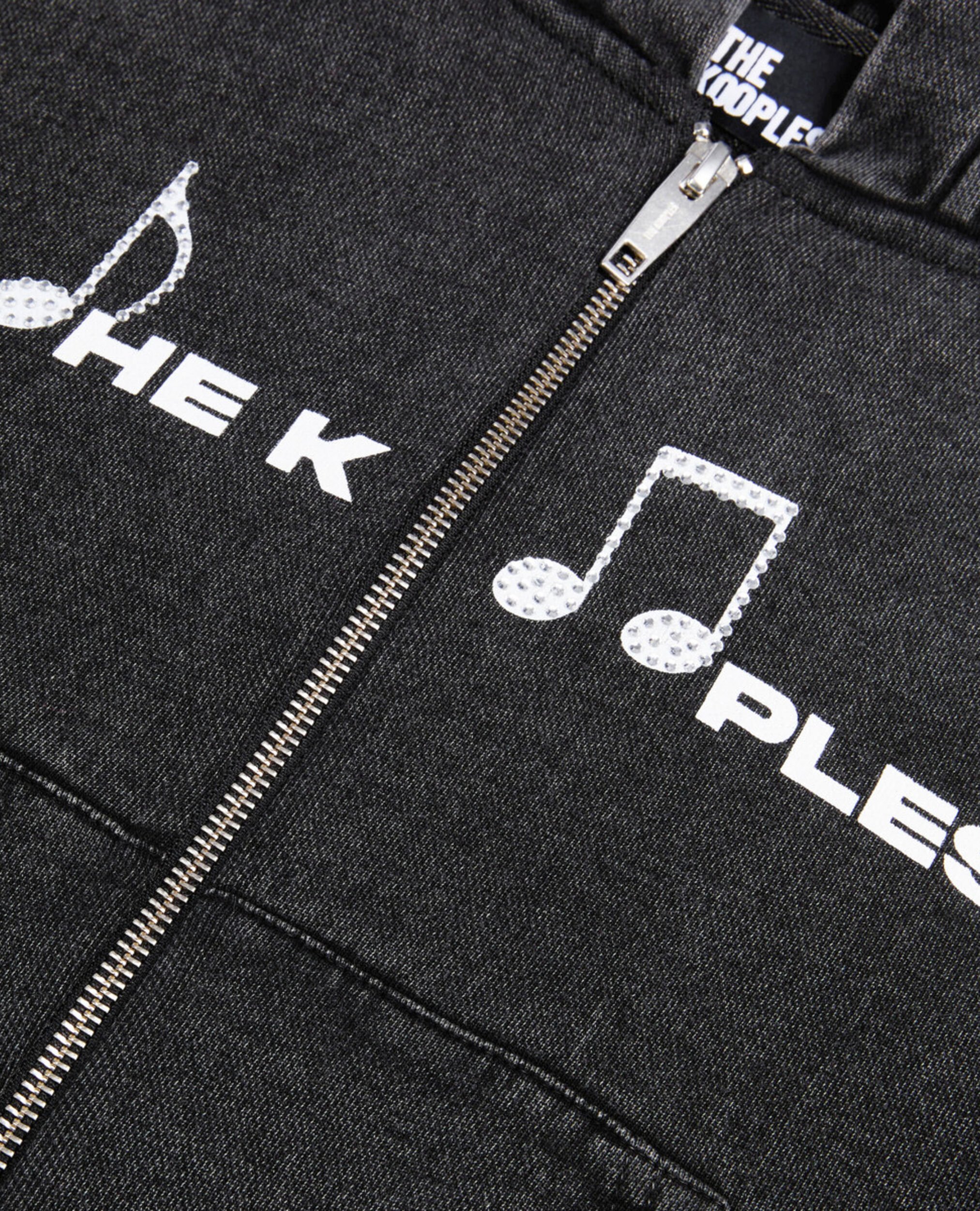 Black hoodie with serigraphy, BLACK WASHED, hi-res image number null