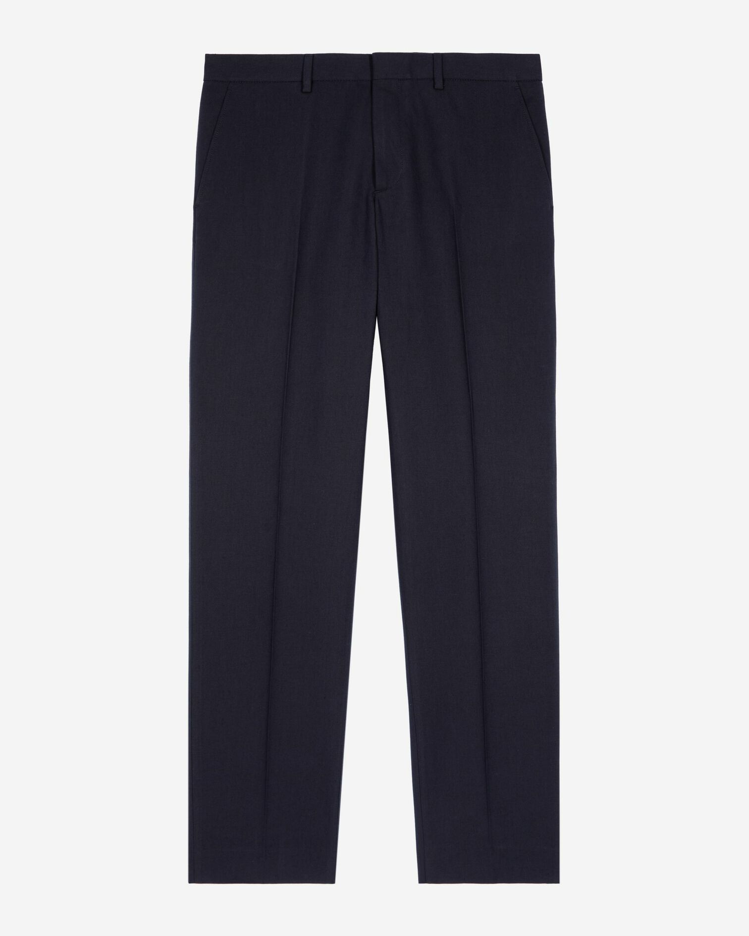 Pantalon de costume droit bleu marine, NAVY, hi-res image number null