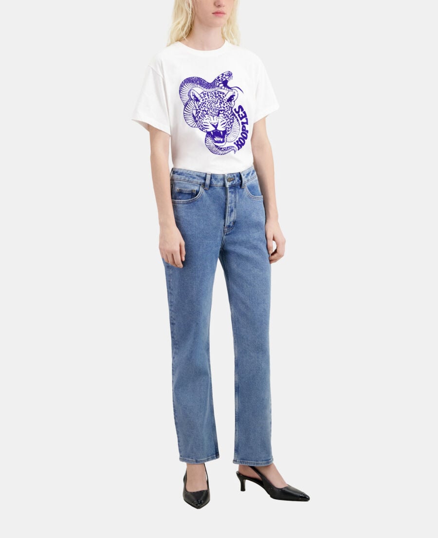 The Kooples FEMME BLUE WASHED jean droit bleu