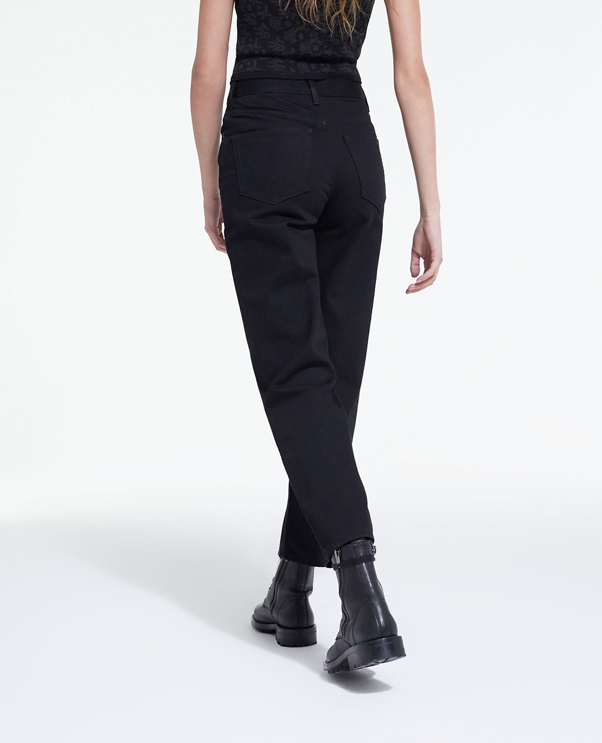 Schwarze Jeans mit geradem Bein, BLACK, hi-res image number null