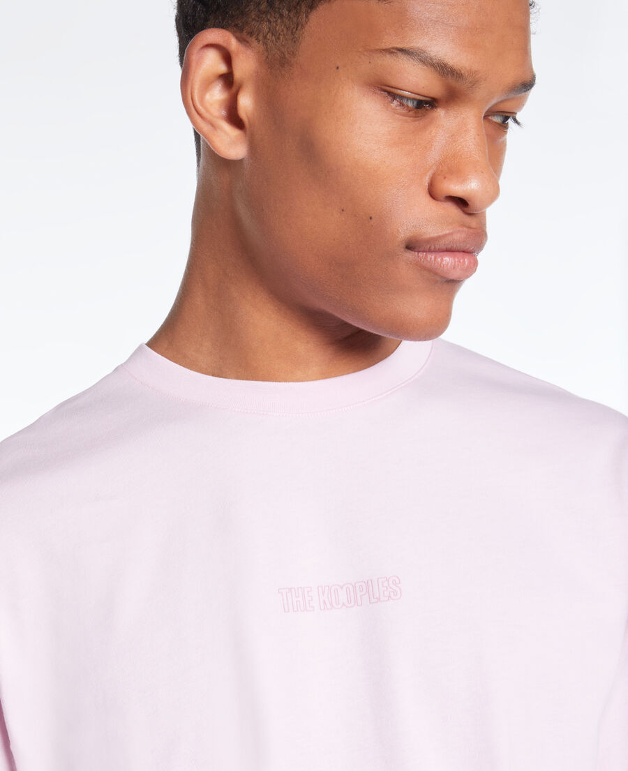 t-shirt homme rose avec logo