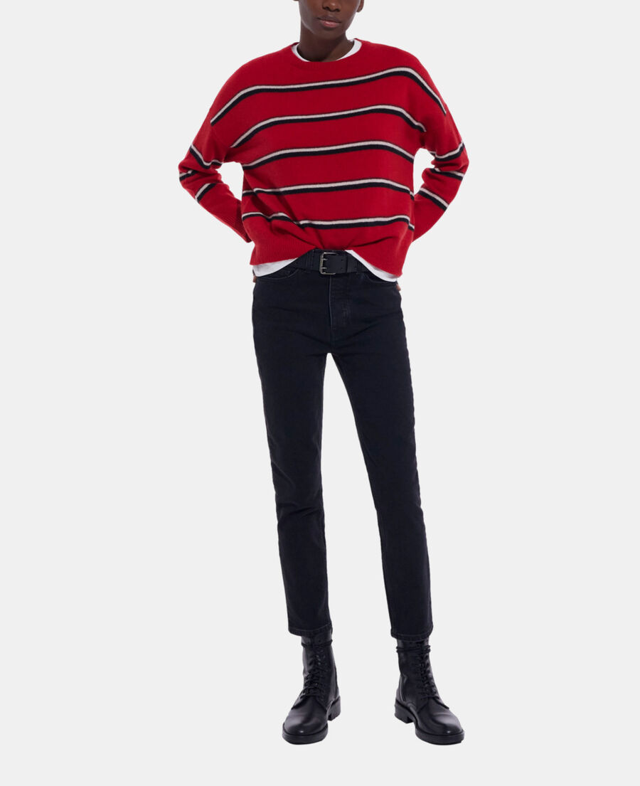red cashmere sweater