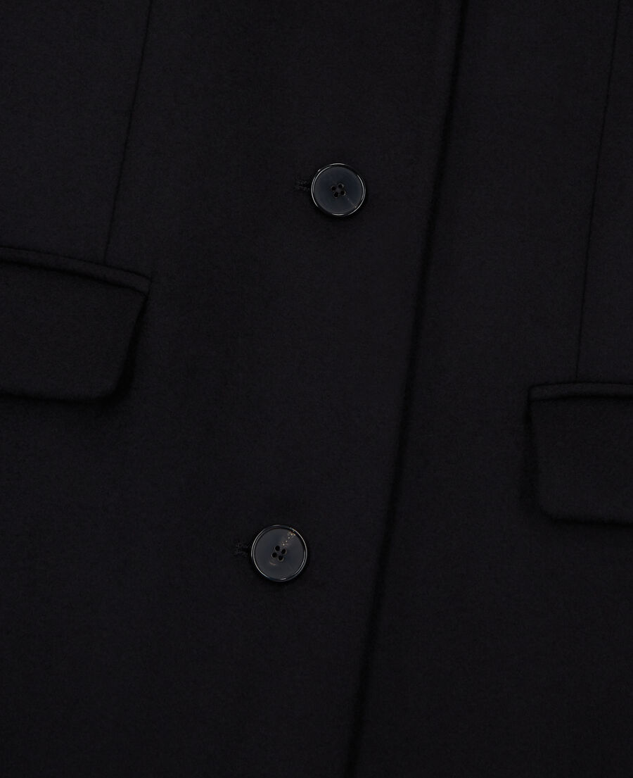 manteau en laine et cachemire noir
