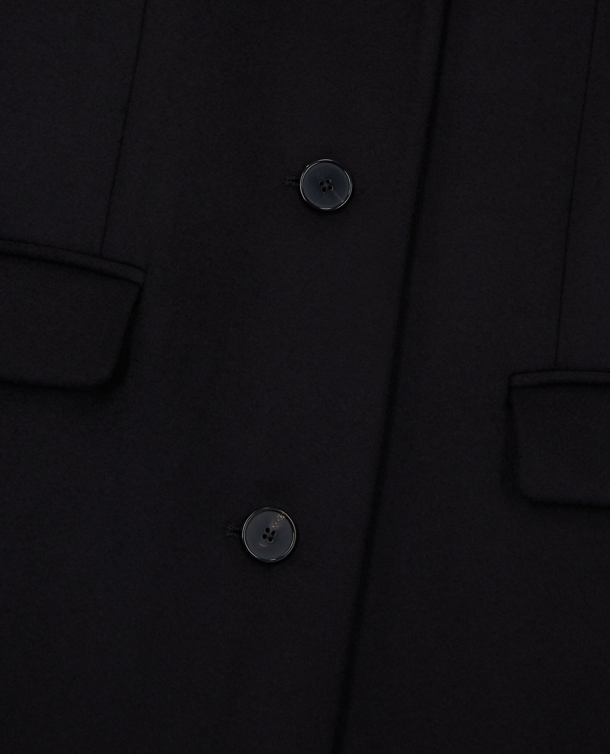 Manteau en laine et cachemire noir, BLACK, hi-res image number null