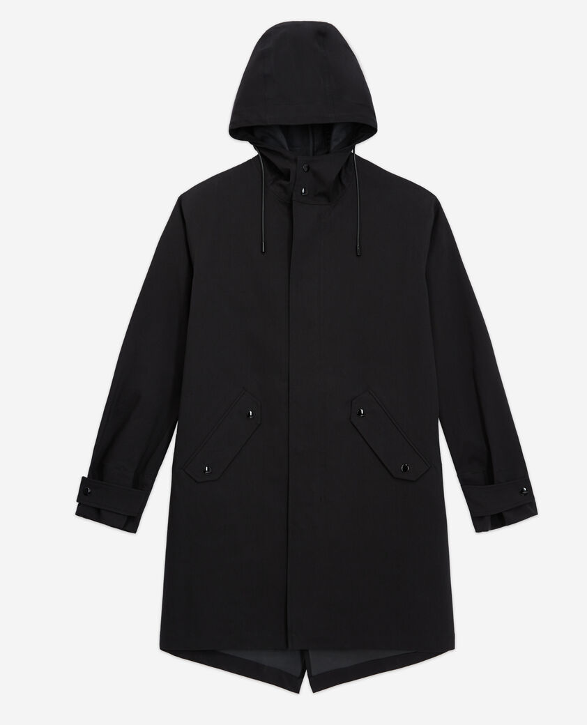 The Kooples MIXED BLACK black cotton mixed parka