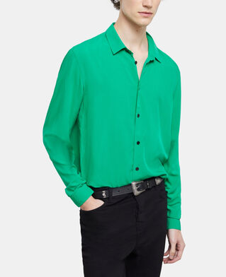 The Kooples HERREN GREEN grünes hemd mit klassischem kragen