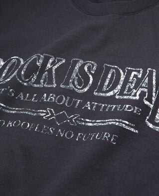 The Kooples WOMEN BLACK WASHED black t-shirt with screen print