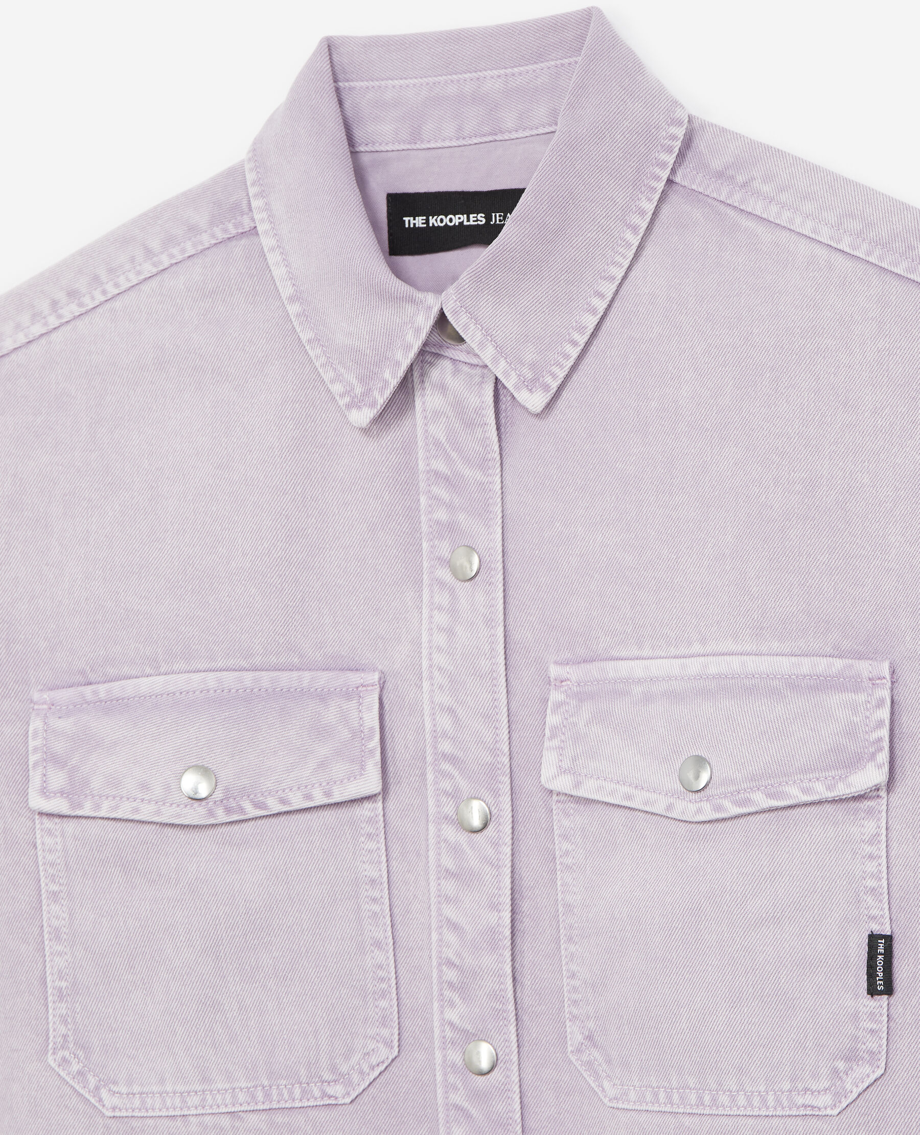 Purple denim shirt store