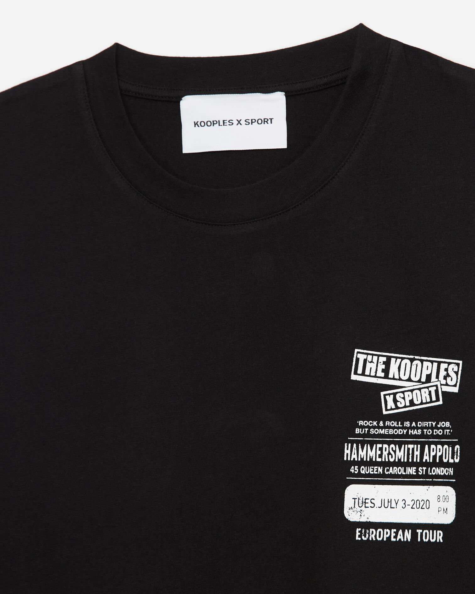 Black cotton T-shirt with breast logo, BLACK, hi-res image number null