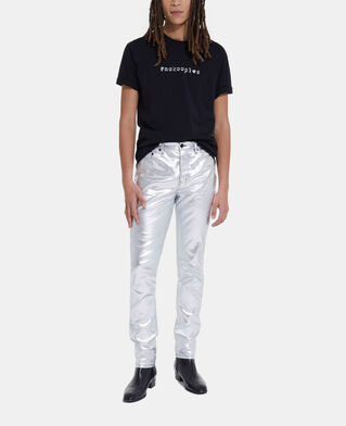 The Kooples MEN SILVER slim gray jeans