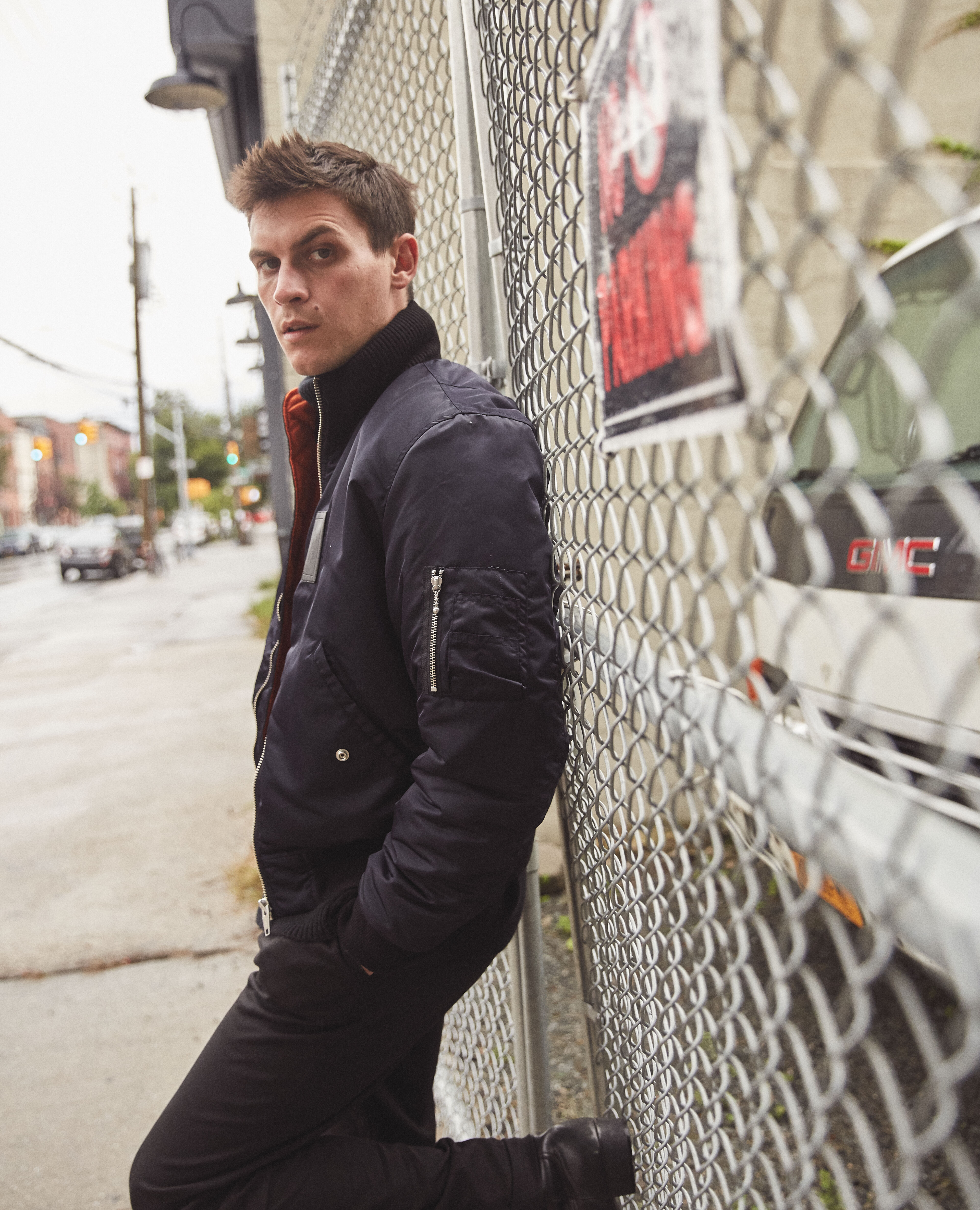 Navy bomber jacket