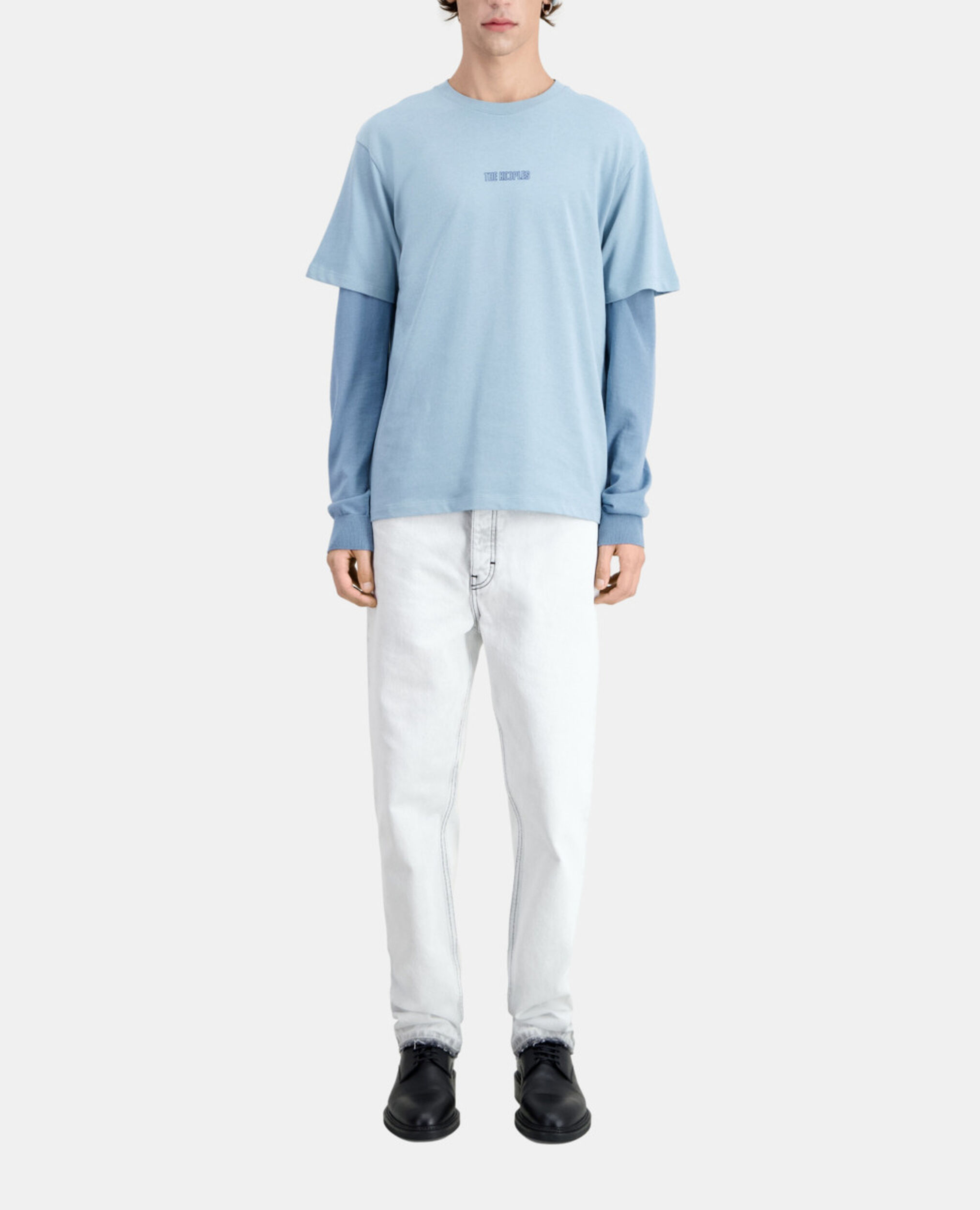 T-shirt Homme bleu avec logo, BLUE GREY, hi-res image number null