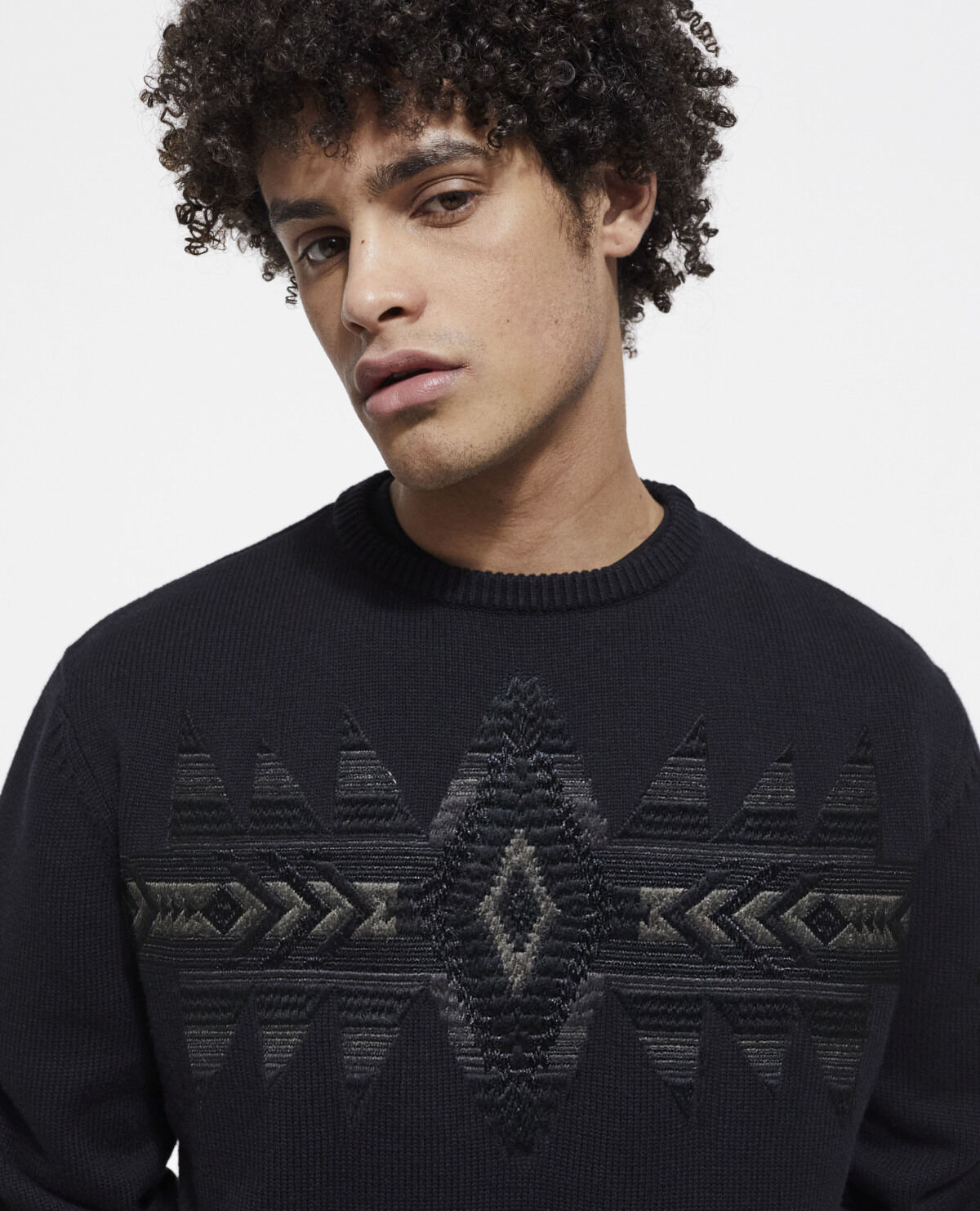 Geometric best sale print sweater