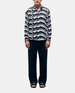 The Kooples HERREN BLACK / WHITE bedrucktes hemd