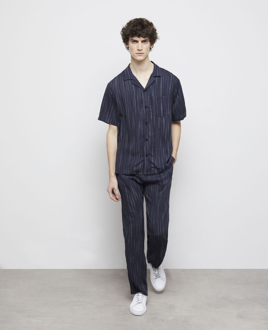 camisa rayas azul marino