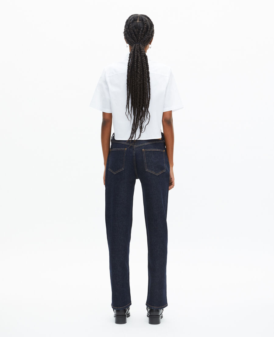The Kooples WOMEN WHITE short white poplin shirt